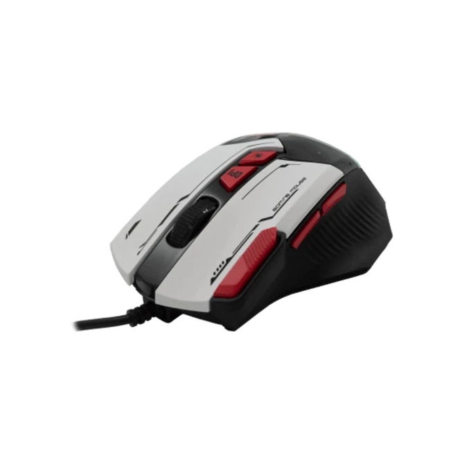 Baracuda MANTA RGB | Bekabelde Gaming Muis | Rechtshandig | USB-A | 12800 DPI | Wit