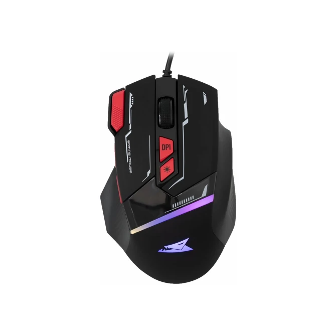 Baracuda MANTA RGB | Bekabelde Gaming Muis | Rechtshandig | USB-A | 12800 DPI | Zwart