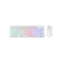 BARACUDA Keyboard + Mouse ORCA White LED Rainbow effect