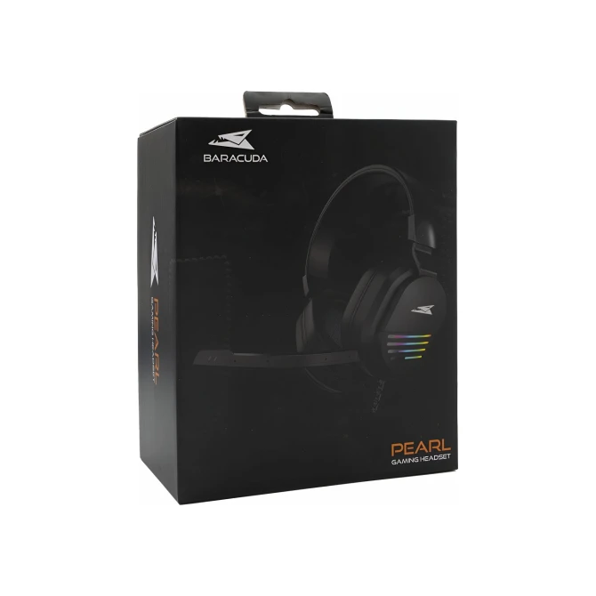 Baracuda PEARL RGB | On-Ear Gaming Headset 3,5mm en USB | Zwart
