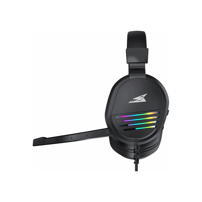 Baracuda PEARL RGB | On-Ear Gaming Headset 3,5mm en USB | Zwart