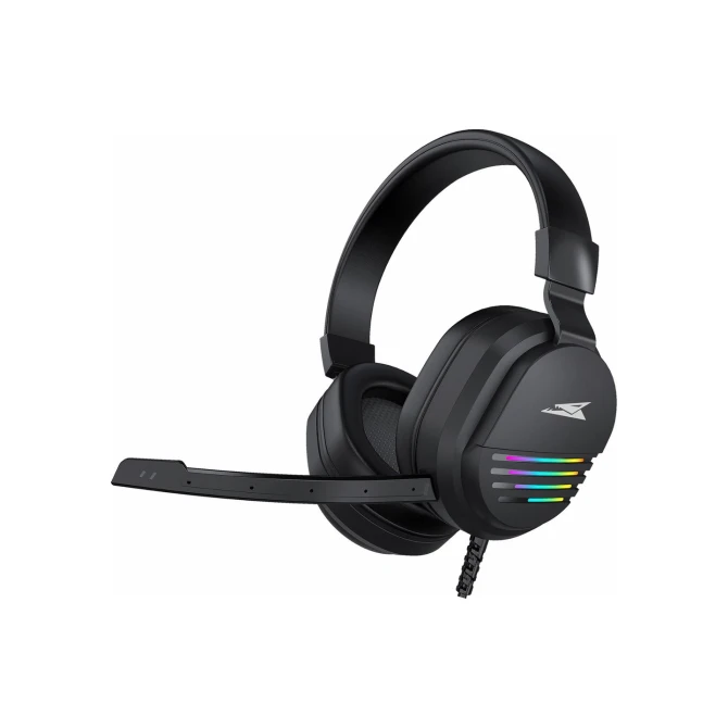 Baracuda PEARL RGB | On-Ear Gaming Headset 3,5mm en USB | Zwart