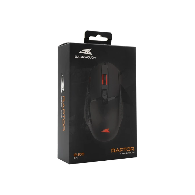 Baracuda RAPTOR RGB | Bedrade Gaming Muis | USB-A | 6400 DPI | Zwart