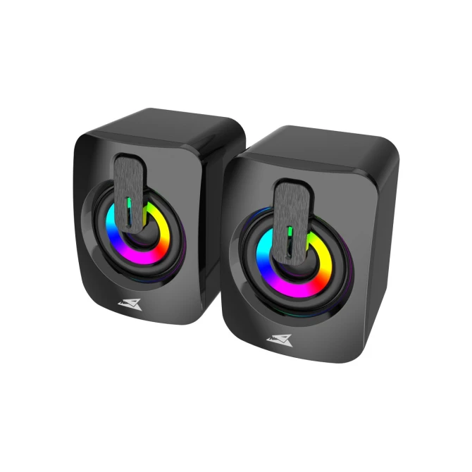 Baracuda SEASHELL Rainbow | 2.0 Stereo Luidsprekerset USB | 2x3000mW | Zwart