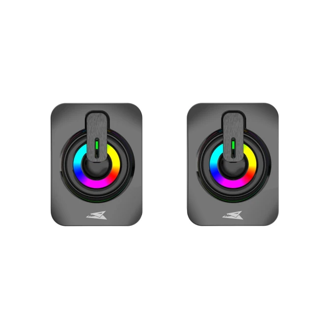 Baracuda SEASHELL Rainbow | 2.0 Stereo Luidsprekerset USB | 2x3000mW | Zwart