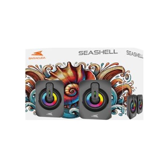 Baracuda SEASHELL Speakers 2x3000mW LED Rainbow Effect Baracuda SEASHELL Speakers 2x3000mW LED Rainbow Effect