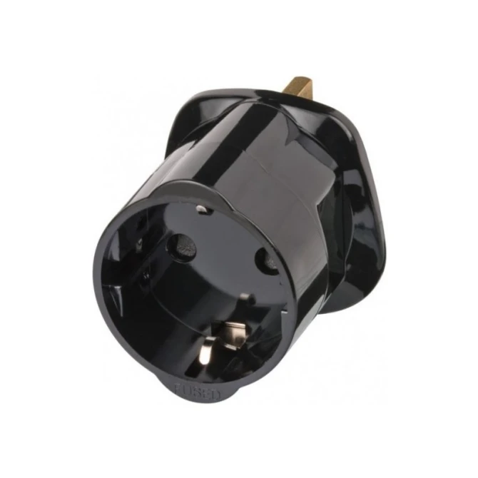 Brennenstuhl Reisadapter | Geaard | Type G (VK) naar Type F | Zwart