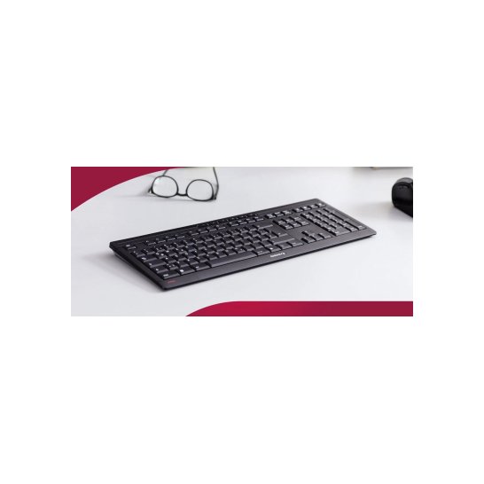 CHERRY Stream Keyboard RF Wireless +USB Qwerty Zwart