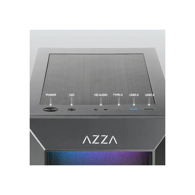 Case Azza Sentinel Midi Tower RGB Zwart