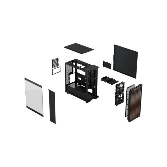 Case Fractal Design North Zwart TG Clear Charcoal Black ATX Case Fractal Design North Zwart TG Clear Charcoal Black ATX