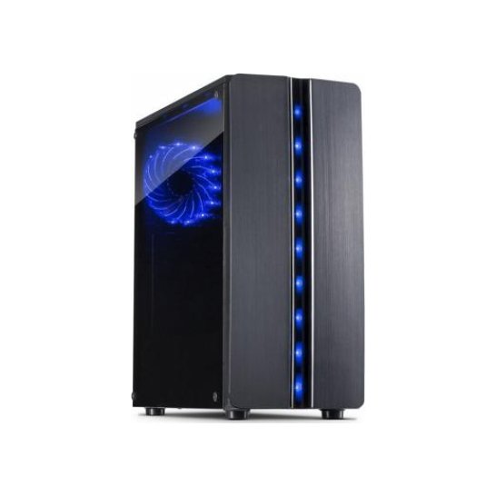Case Inter-Tech Thunder ATX Mini Tower Zw. Blue light Acr. Case Inter-Tech Thunder ATX Mini Tower Zw. Blue light Acr.
