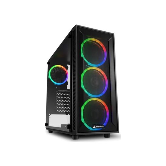Case Sharkoon TG4M RGB Zwart Case Sharkoon TG4M RGB Zwart