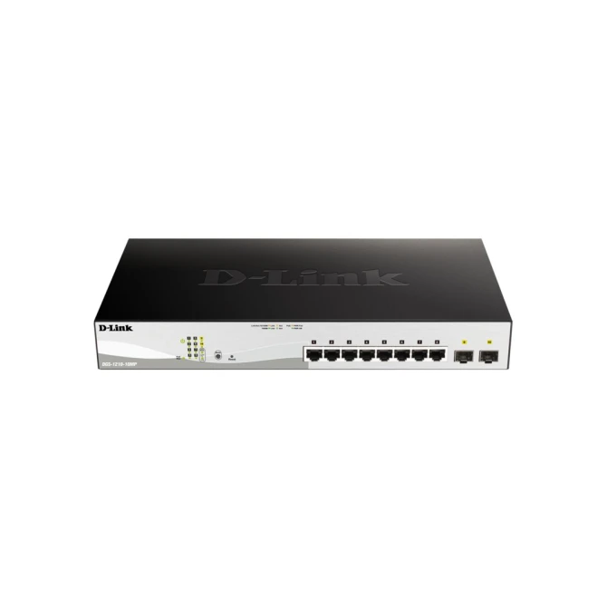 D-Link DGS-1210-10MP/E | Managed L2 Switch | 10 Poorten | Gigabit Ethernet (10/100/1000 Mbps) | PoE