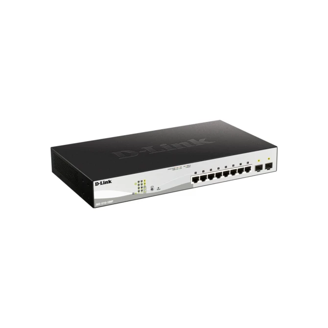D-Link DGS-1210-10MP/E | Managed L2 Switch | 10 Poorten | Gigabit Ethernet (10/100/1000 Mbps) | PoE