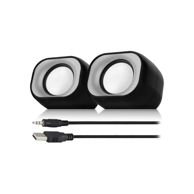 Eminent EM3513 luidspreker set 6 W Zwart 2.0 kanalen
