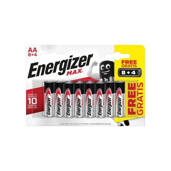 Energizer Max | AA-batterijen | Alkaline | 8+4-pack
