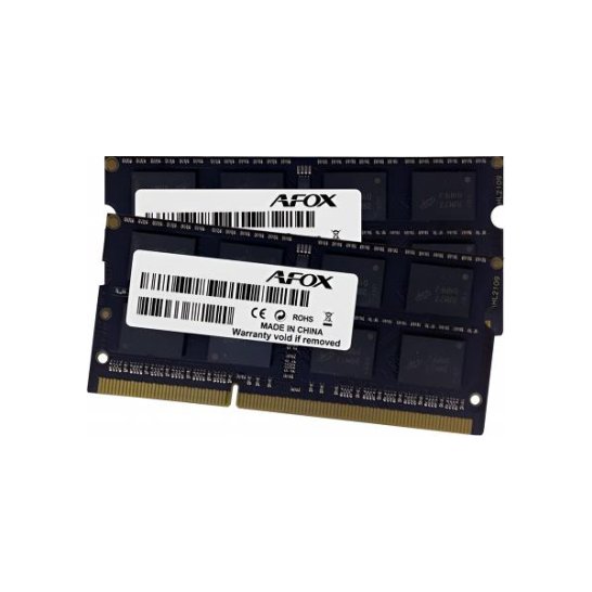 Geheugen Afox 16GB Kit (2 x8GB ) DDR4 2400 SODIMM Geheugen Afox 16GB Kit (2 x8GB ) DDR4 2400 SODIMM