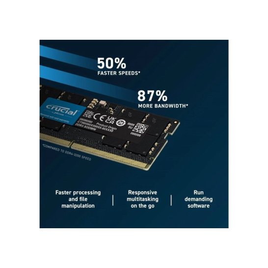 Geheugen Crucial 16 GB 1 x 16 GB DDR5 5600 MHz SODIMM