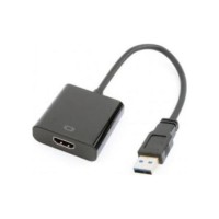 Gembird A-USB3-HDMI-02 tussenstuk voor kabels USB Zwart