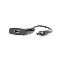 Gembird A-USB3-HDMI-02 tussenstuk voor kabels USB Zwart