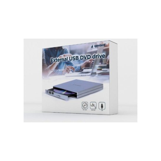 Gembird DVD-USB-02 optisch schijfstation Silver DVD±RW Gembird DVD-USB-02 optisch schijfstation Silver DVD±RW