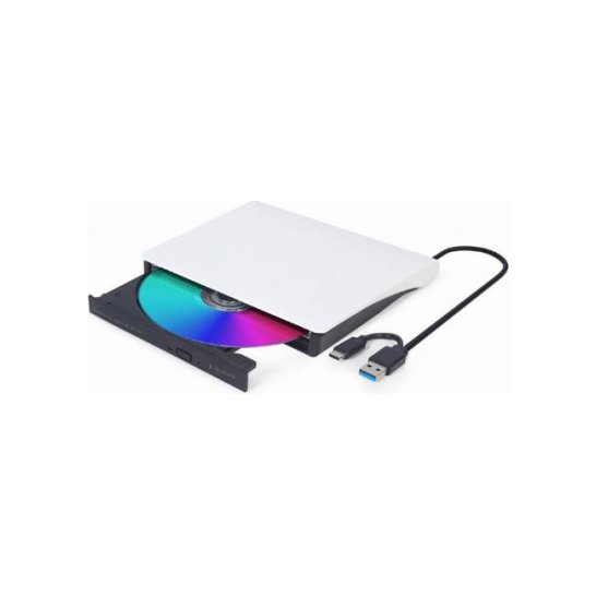 Gembird DVD-USB-03-BW Optical Writer DVD±RW Zwart, Wit Gembird DVD-USB-03-BW Optical Writer DVD±RW Zwart, Wit