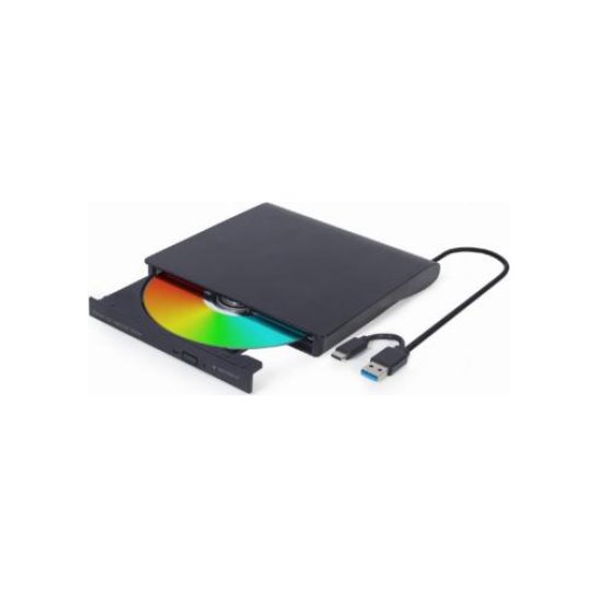 Gembird DVD-USB-03 Externe USB CD/DVD brander/speler USB C Gembird DVD-USB-03 Externe USB CD/DVD brander/speler USB C