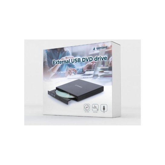 Gembird DVD-USB-04 optisch schijfstation DVD±RW Zwart Gembird DVD-USB-04 optisch schijfstation DVD±RW Zwart