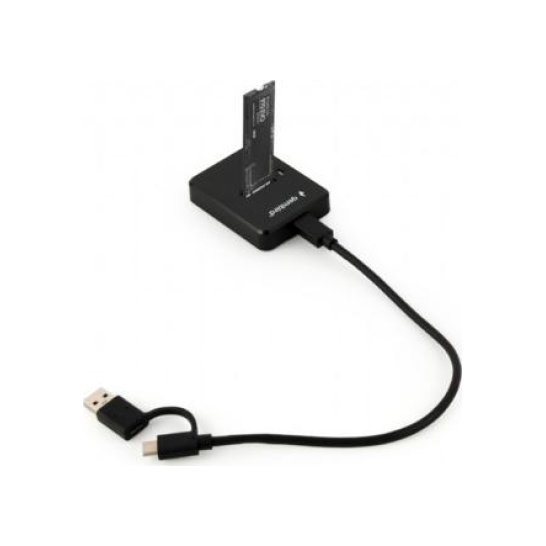 Gembird M.2 Dock USB 3.2 Gen 1 (3.1 Gen 1) Type-C Zwart Gembird M.2 Dock USB 3.2 Gen 1 (3.1 Gen 1) Type-C Zwart