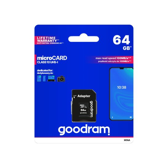 Goodram M1AA 64 GB MicroSDXC UHS-I Klasse 10