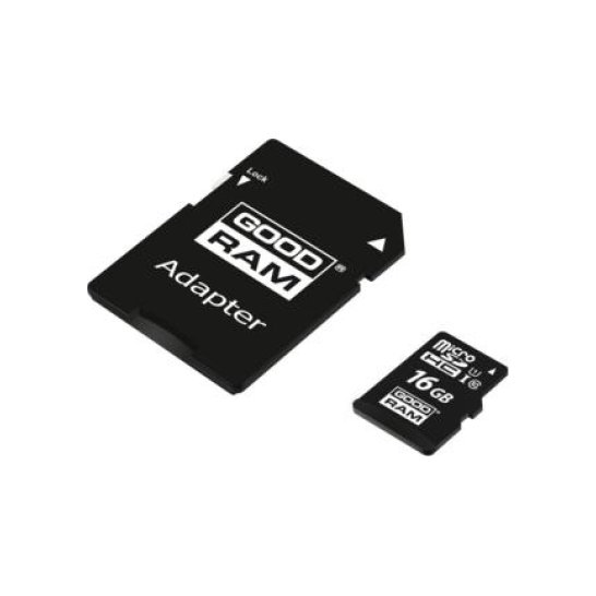 Goodram Micro SD + Adapter 16GB Class10 UHS I Goodram Micro SD + Adapter 16GB Class10 UHS I