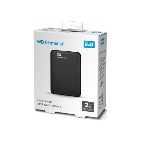 HDD EXT. WD Elements Portable 2.5 Inch 2TB, Zwart HDD EXT. WD Elements Portable 2.5 Inch 2TB, Zwart