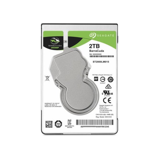 HDD Seagate Barracuda 2TB - 2.5inch - 5400RPM - 128MB - SATA HDD Seagate Barracuda 2TB - 2.5inch - 5400RPM - 128MB - SATA