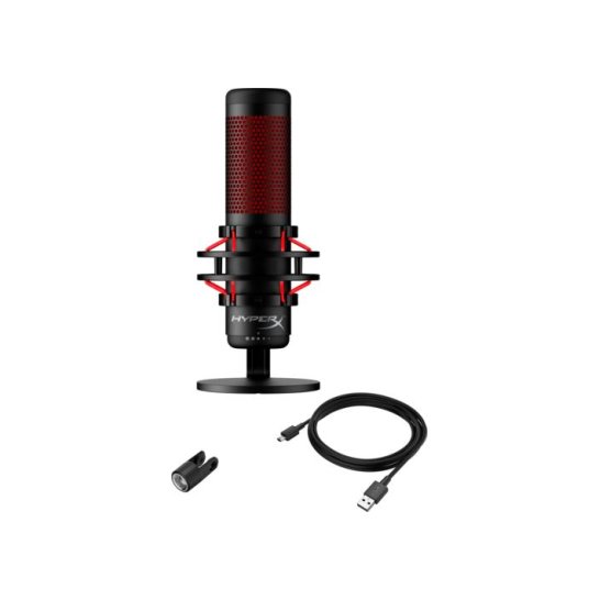 HyperX QuadCast - USB-microfoon (zwart-rood) - rode verlicht HyperX QuadCast - USB-microfoon (zwart-rood) - rode verlicht