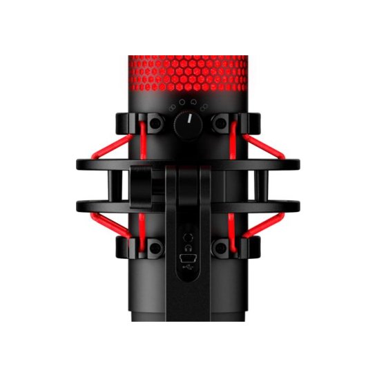 HyperX QuadCast - USB-microfoon (zwart-rood) - rode verlicht HyperX QuadCast - USB-microfoon (zwart-rood) - rode verlicht