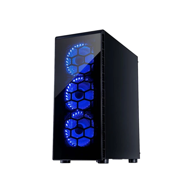 Inter-Tech CXC2 Blue Light | Midi Tower Case | Zwart