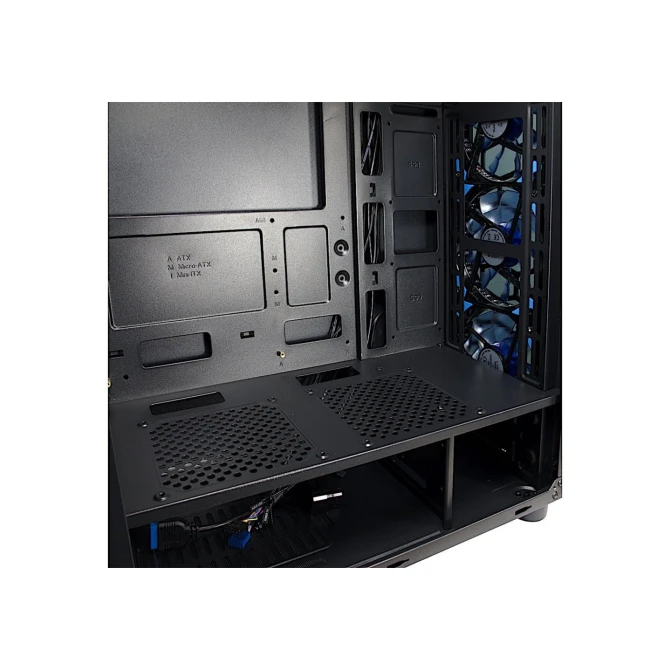 Inter-Tech CXC2 Blue Light | Midi Tower Case | Zwart