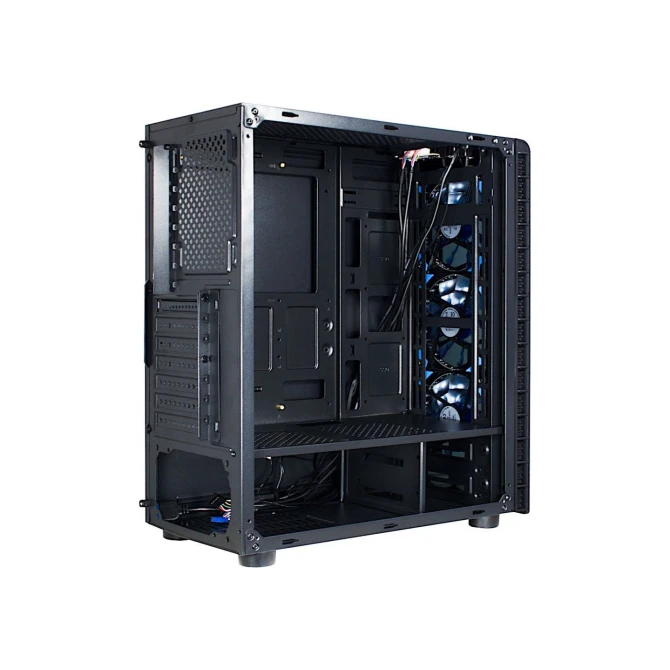 Inter-Tech CXC2 Blue Light | Midi Tower Case | Zwart