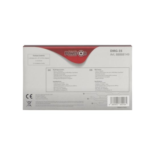 Inter-Tech DMG-35 Intern WLAN / Bluetooth 3000 Mbit/s Inter-Tech DMG-35 Intern WLAN / Bluetooth 3000 Mbit/s