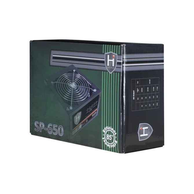 PSU Inter-Tech HIPOWER SP-650 650W 20+4 pin ATX ATX Zwart