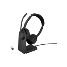 Jabra Evolve2 55 MS Stereo headset & Charging on-ear zwart Jabra Evolve2 55 MS Stereo headset & Charging on-ear zwart
