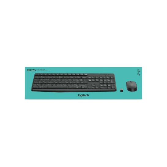 KYB Logitech Ret. Wireless Desktopset Keyboard + Mouse MK235 KYB Logitech Ret. Wireless Desktopset Keyboard + Mouse MK235