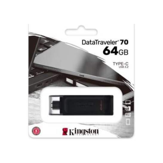Kingston DataTraveler USB flashdrive 64GB USB Type-C 3.2 Kingston DataTraveler USB flashdrive 64GB USB Type-C 3.2