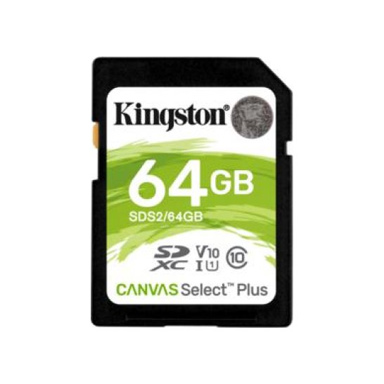 Kingston Technology Canvas Select Plus 64 GB SDXC UHS-I Klas Kingston Technology Canvas Select Plus 64 GB SDXC UHS-I Klas