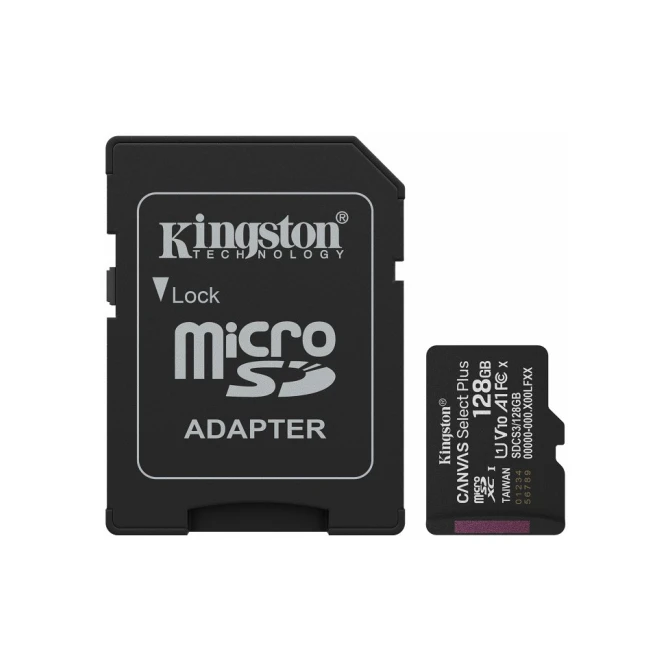 mSD Kingston 128GB Canvas Select Plus 150MB/s + adapter