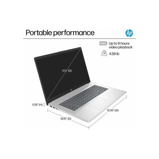 Laptop HP 17-cp3005DX 17.3 F-HD IPS RYZEN 5 7430U 16GB 512GB W11H Laptop HP 17-cp3005DX 17.3 F-HD IPS RYZEN 5 7430U 16GB 512GB W11H