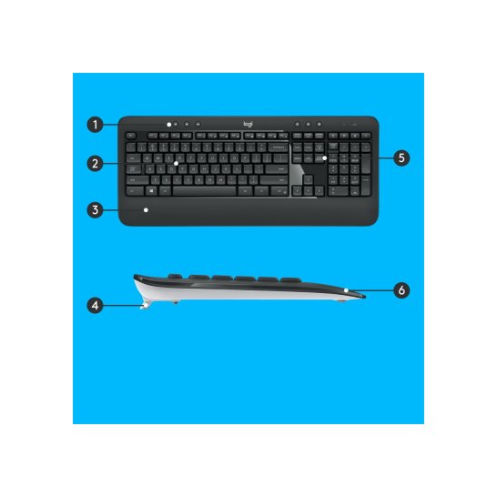 Logitech Advanced MK540 Desktopset USB QWERTZ Duits