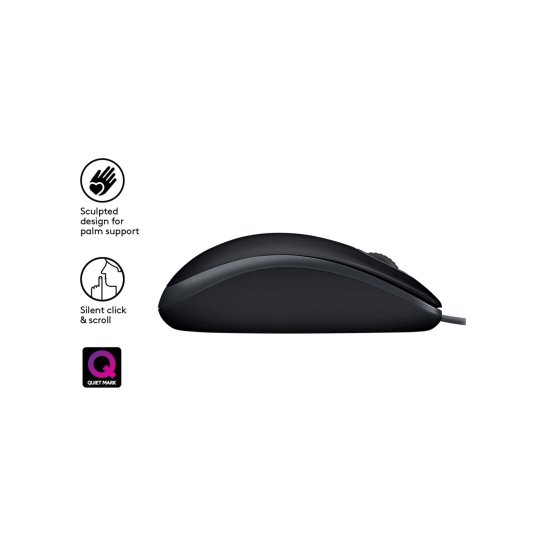 Logitech B110 Silent Mouse USB Type-A Optical 1000 DPI
