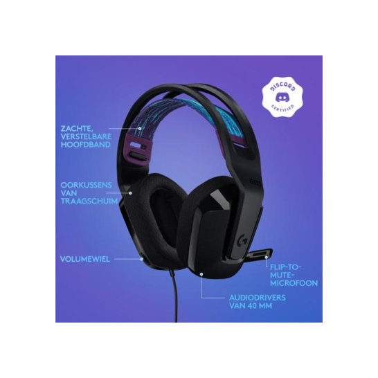 Logitech G G335 Wired Gaming Headset Bedraad Hoofdband Gamen Logitech G G335 Wired Gaming Headset Bedraad Hoofdband Gamen