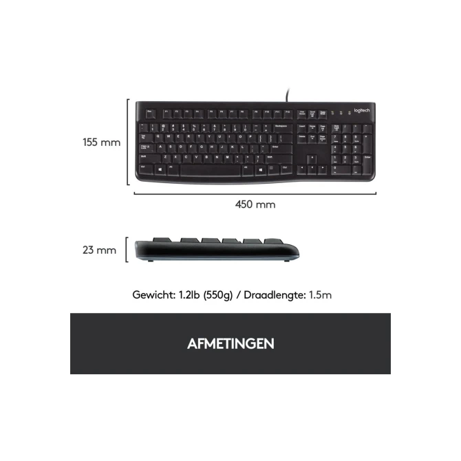 KYB Logitech Keyboard K120 Business Retail